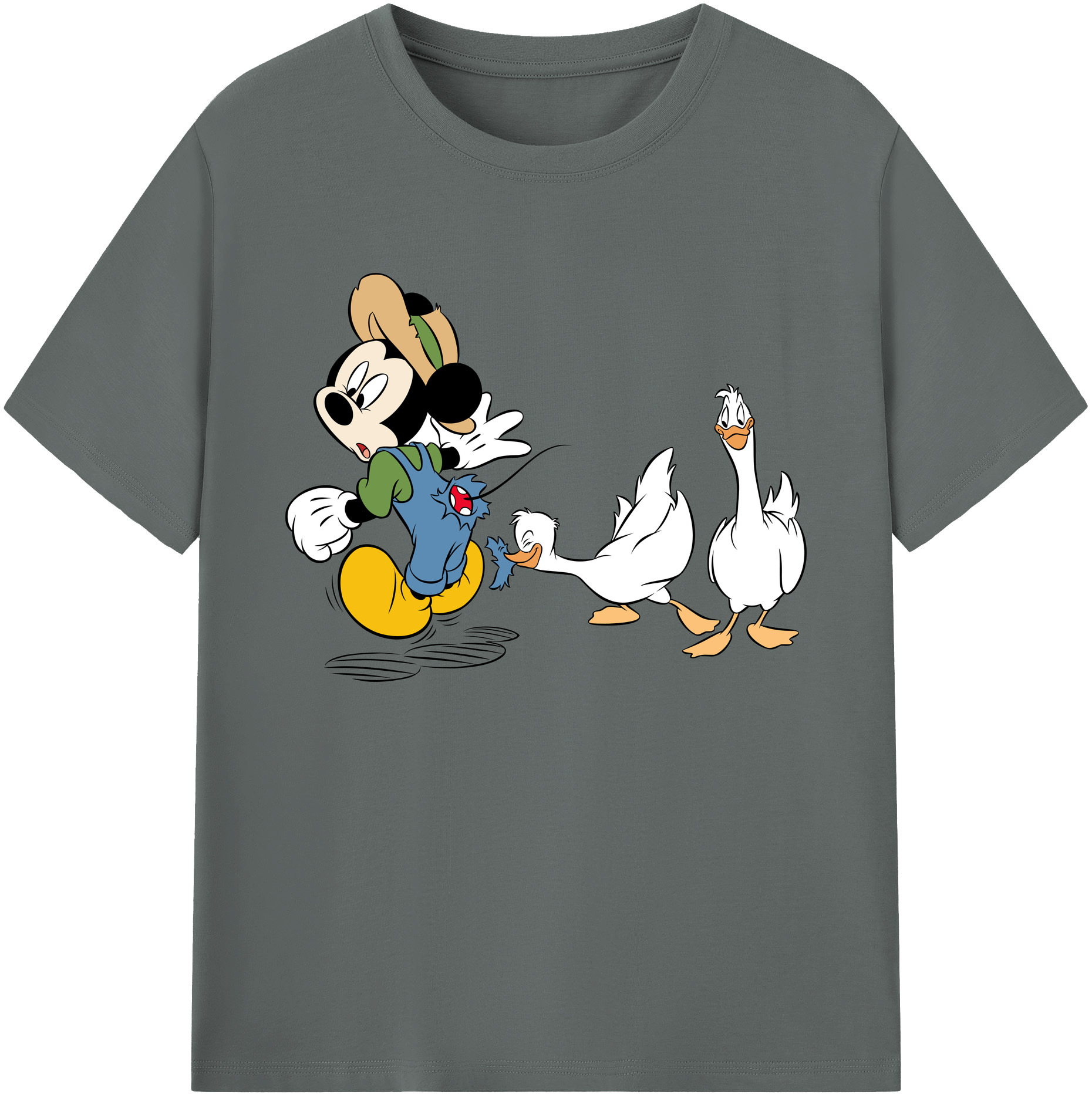 ミッキーマウス Mickey Mouse 綿100％ メンズ半袖Tシャツ｜肌触りやわらか＆通気性
